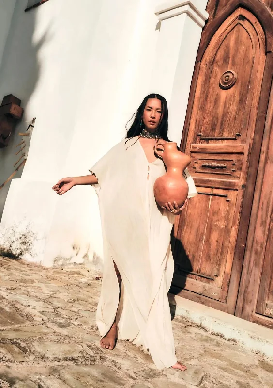 ARIA MAXI KAFTAN - KORA UNDYED