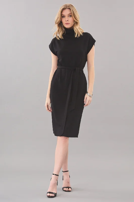 Belted Luxe Ponte Dress