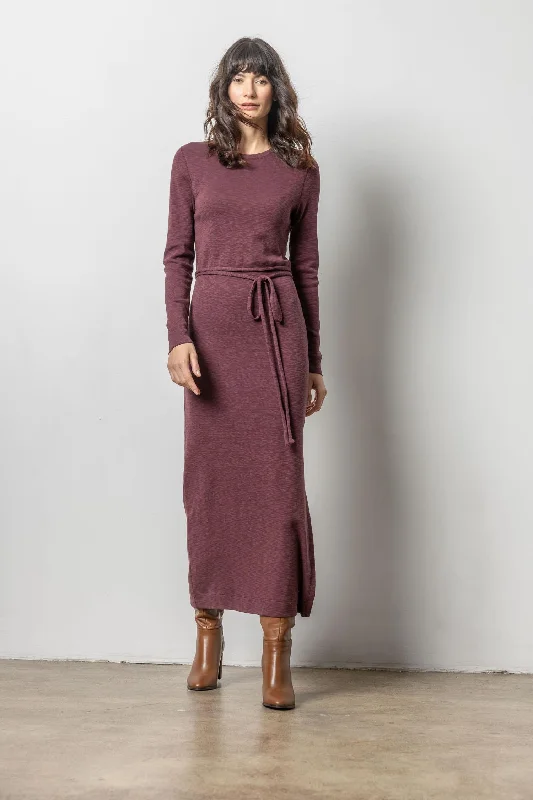 Belted Maxi Column Dress