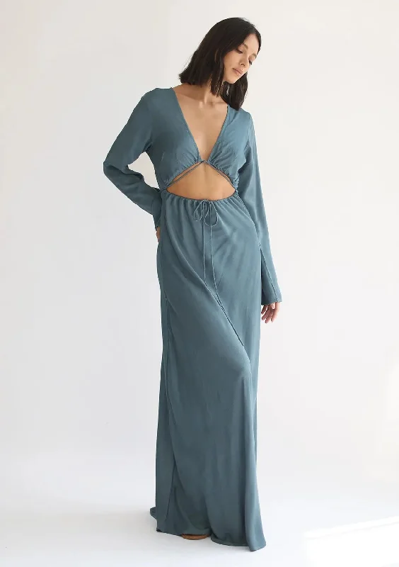 HERA MAXI DRESS - AEGEAN BLUE