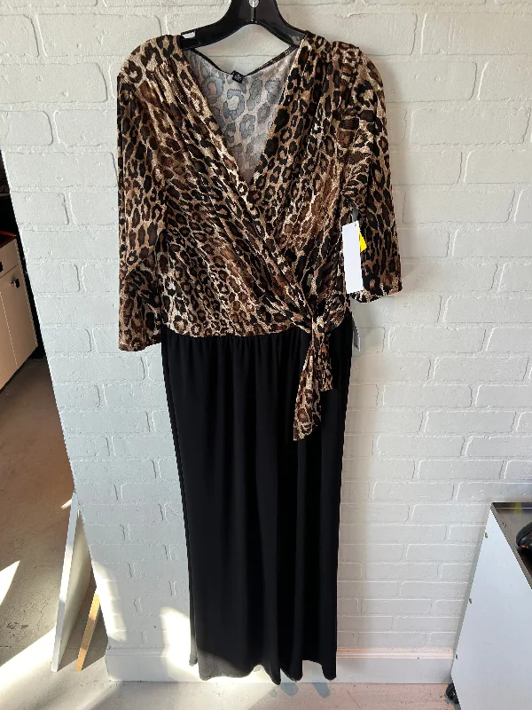 Jumpsuit By Roz And Ali In Black & Brown, Size: Xl