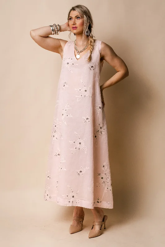 Leo Organza Dress in Blush