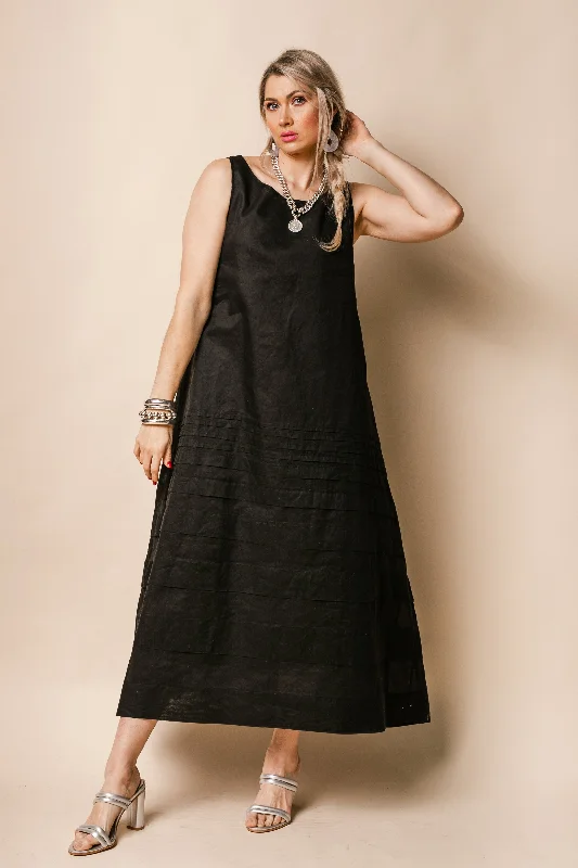 Molly Organza Dress in Onyx