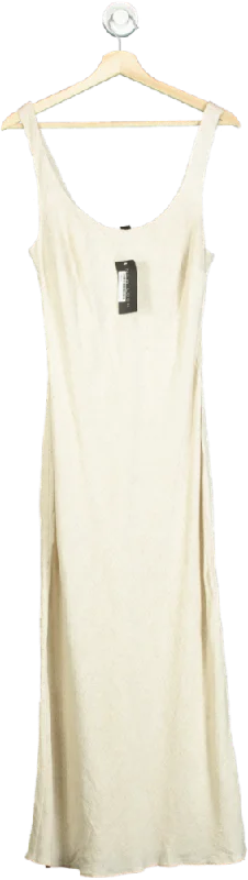 New Look Beige Pam Plain Scoop Bias Dress UK 10