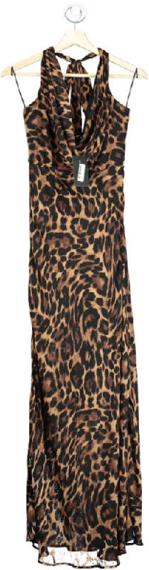 New Look Leopard Halter Dress UK 8