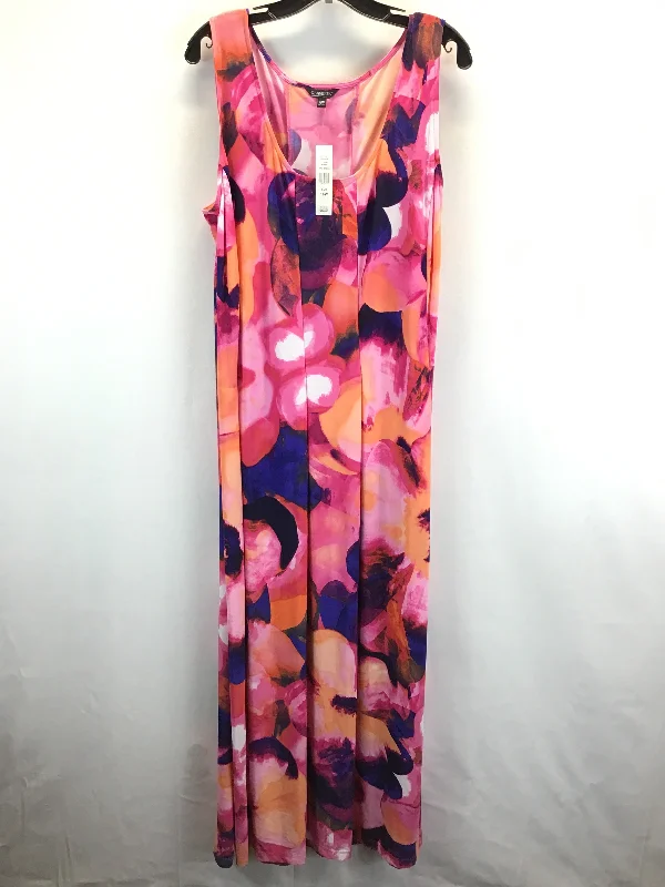 Pink Dress Casual Maxi Glamour, Size 18