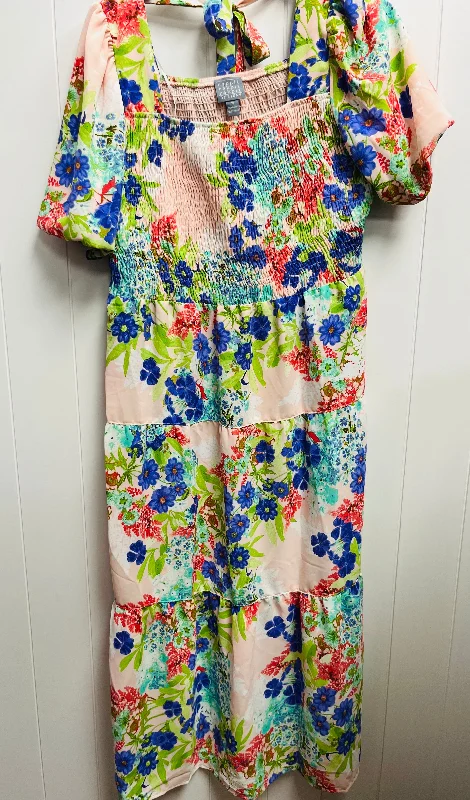 Pink & Purple Dress Casual Maxi Rabbit, Size 16