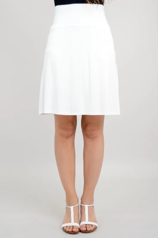 Magna Skort, White, Bamboo