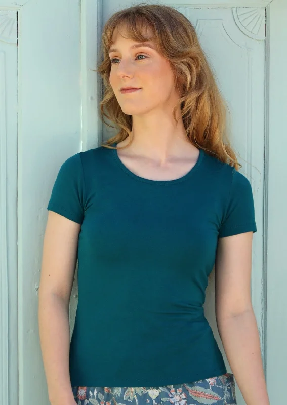 Scoop Neck T-Shirt Teal