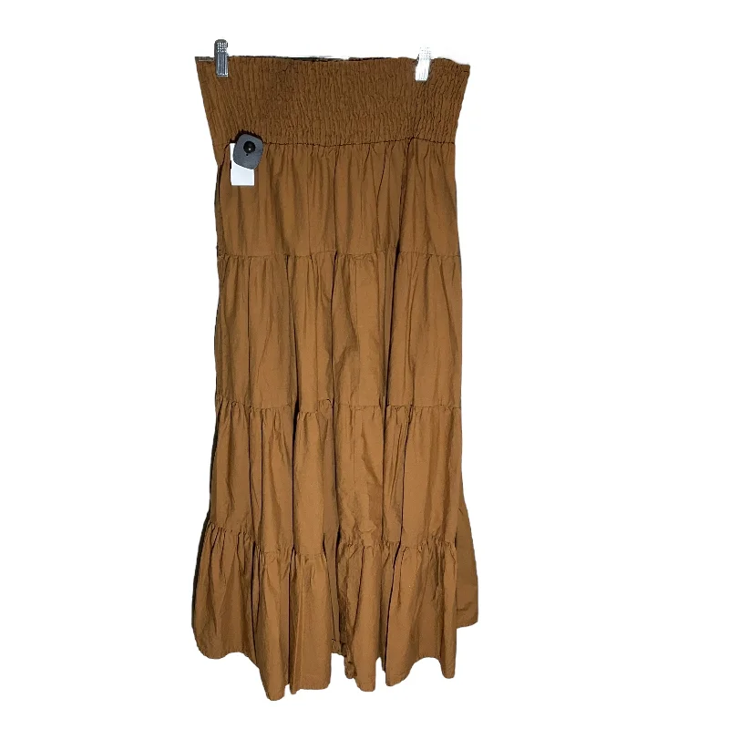 Skirt Maxi By DL  In Brown, Size: M