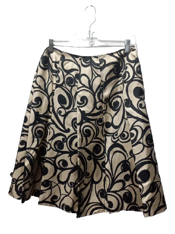 Skirt Midi By Talbots In Black & Cream, Size: 4