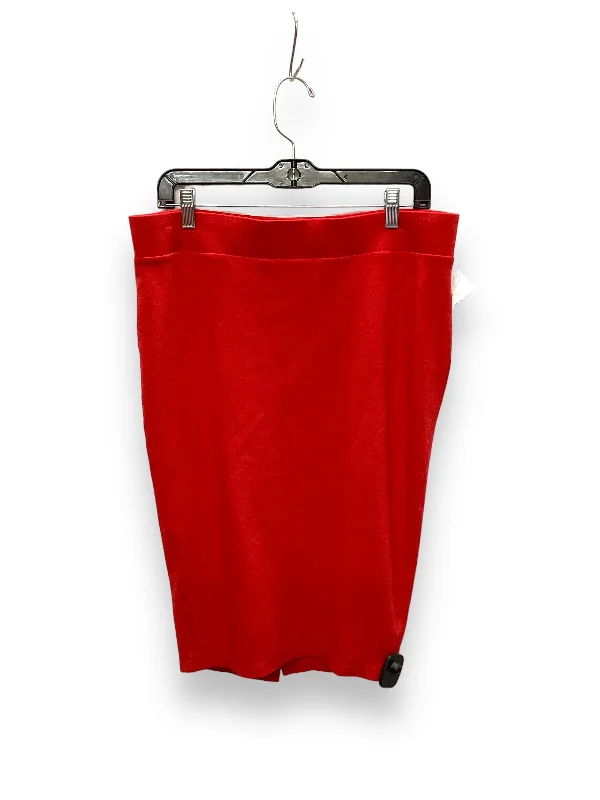 Skirt Midi By Torrid In Red, Size: L