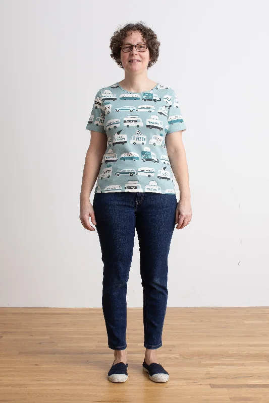 Women's Austin Top - Food Trucks Surf Blue