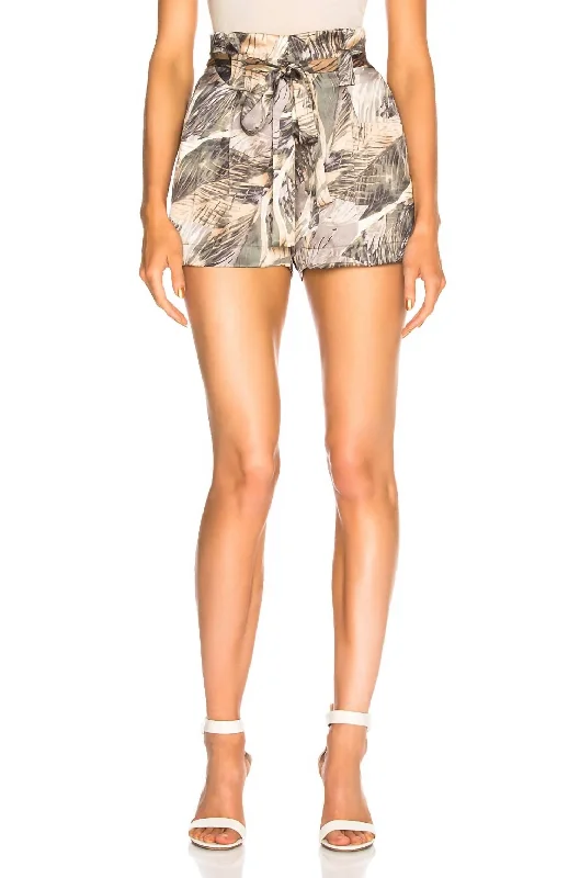 Alex Paperbag Shorts In Rutabaga Multi