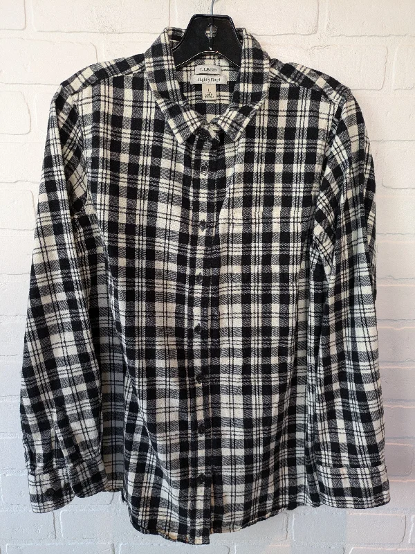 Blouse Long Sleeve By Ll Bean In Plaid, Size: 9.5