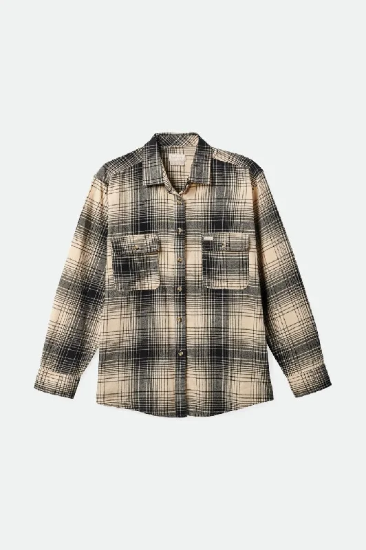 Bowery Boyfriend Flannel - Biscotti/Black