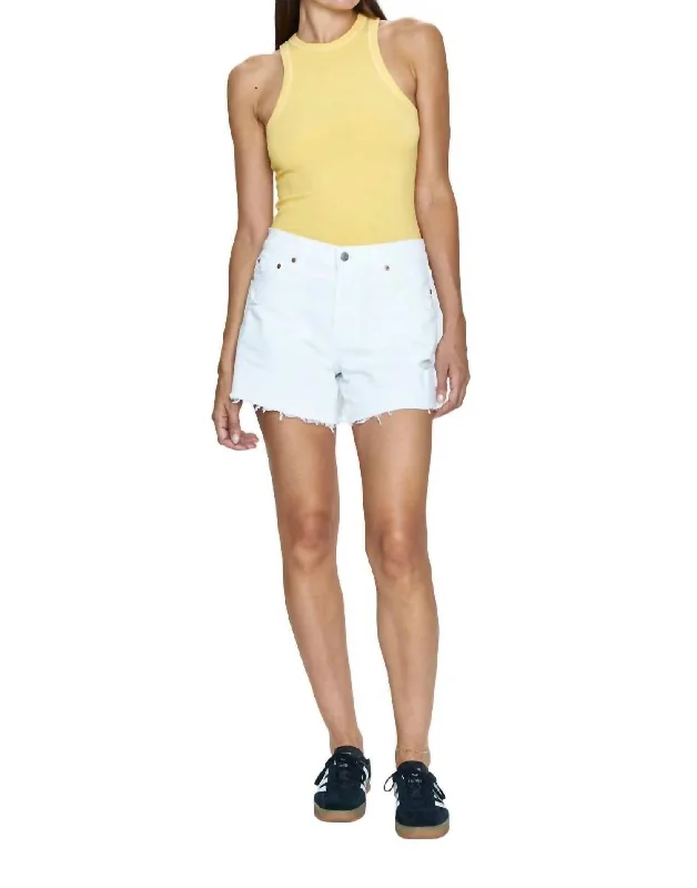 Kennedy Mid Rise Short In Le Blanc