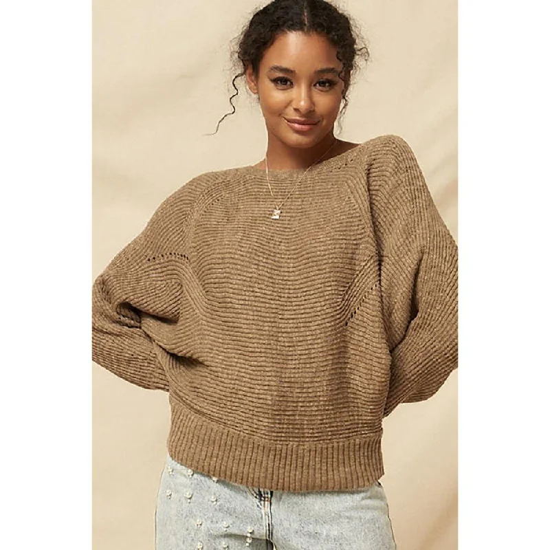 A Ribbed Knit Sweater