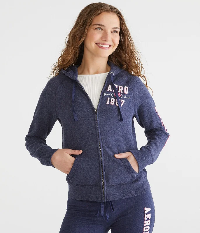 Aeropostale 1987 Rose Full-Zip Hoodie