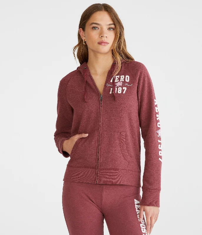 Aeropostale 1987 Rose Full-Zip Hoodie