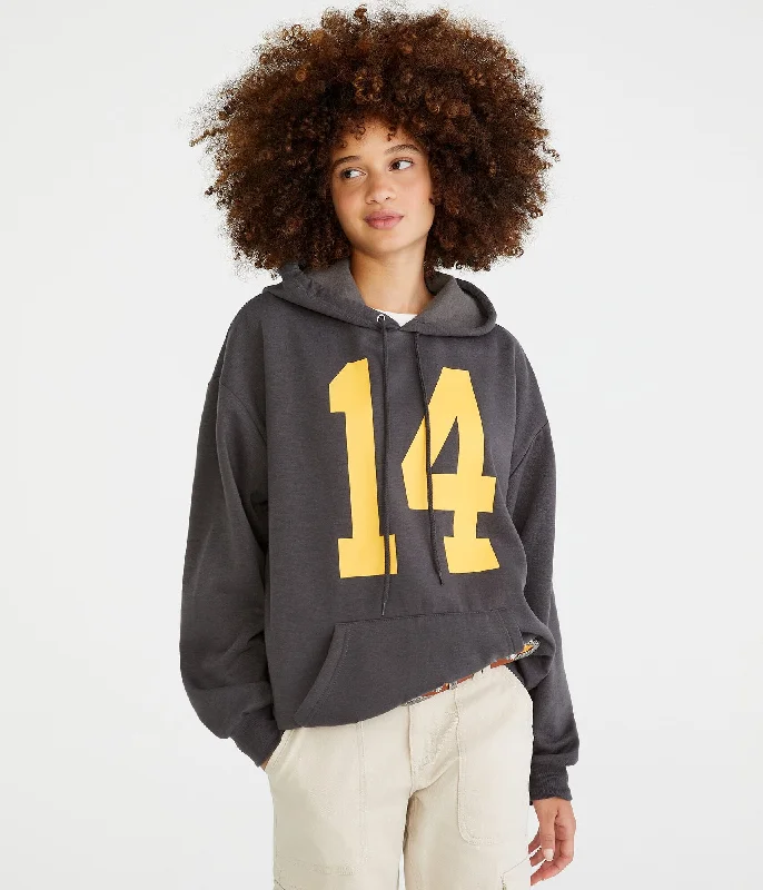 Aeropostale Number 14 Oversized Pullover Hoodie