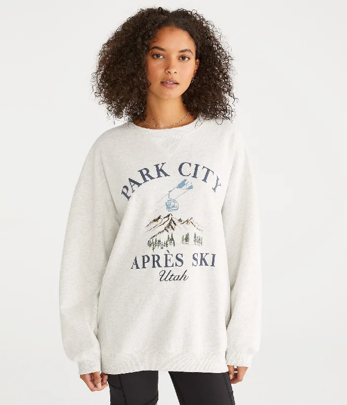 Aeropostale Park City Oversized Crew Sweatshirt