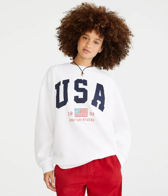 Aeropostale Usa Oversized Crew Sweatshirt