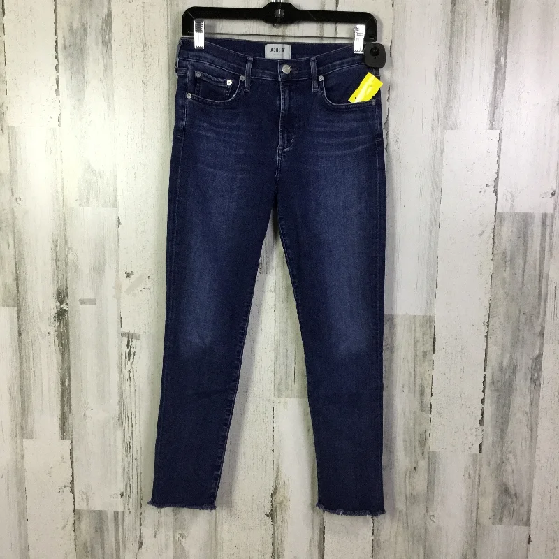 Jeans Skinny By Agolde In Blue Denim, Size: 8