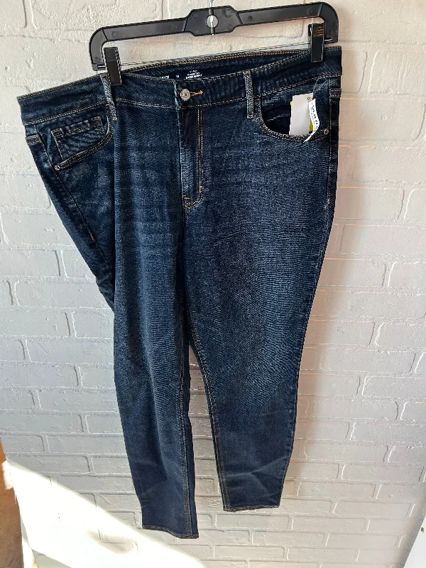 Jeans Skinny By Old Navy In Blue Denim, Size: 16