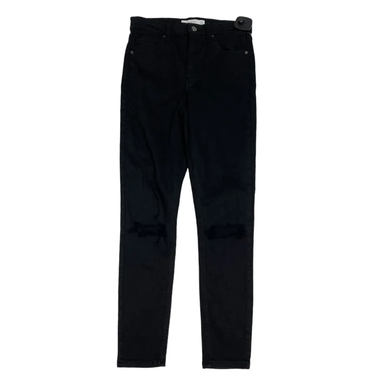 Jeans Skinny By Topshop In Black Denim, Size: 6