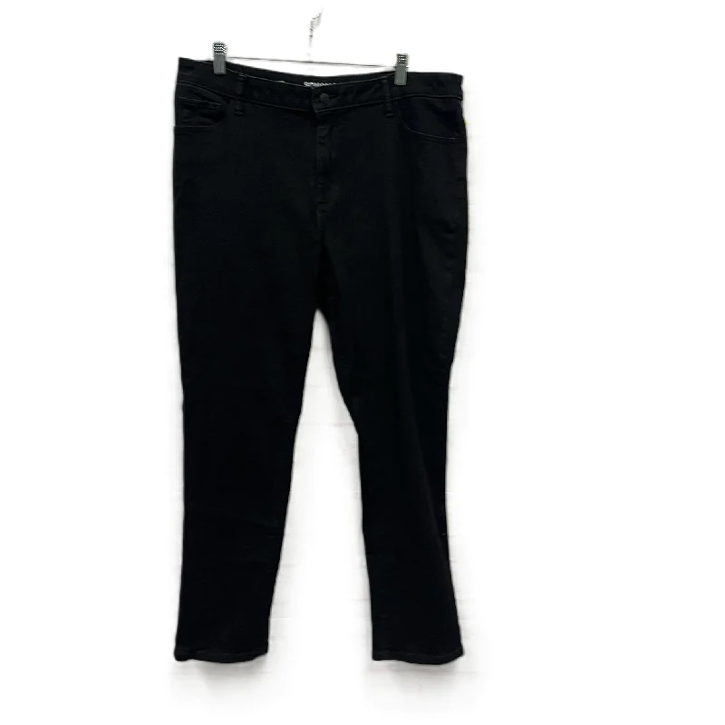 Jeans Straight By Sonoma In Black Denim, Size: 18