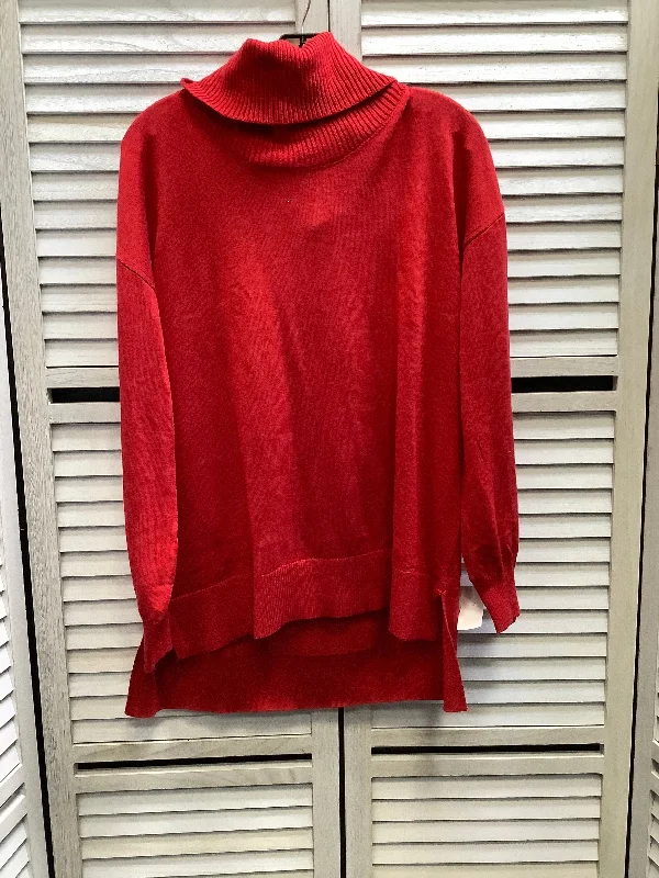 Top Long Sleeve By Loft In Red, Size: Xl