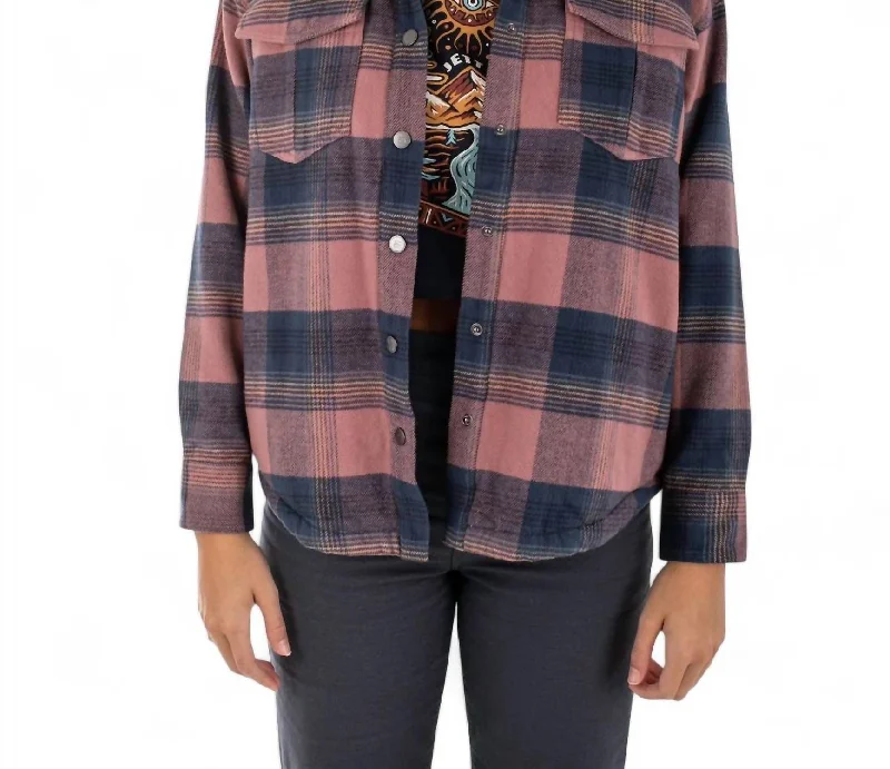 Nivean Flannel Jacket In Mauve