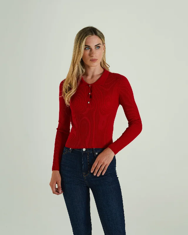 Roslyn Knit Tango Red